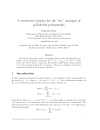 A recurrence relation for the inv analogue of q Eulerian polynomials