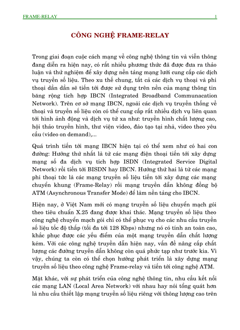 Công nghệ frame relay