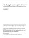 Configuring Remote Access Virtual Private Networking