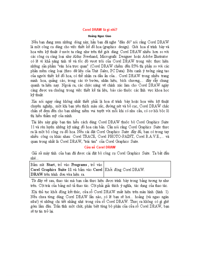 Giáo trình Corel Tiếng Việt có hình ảnh minh hoạ