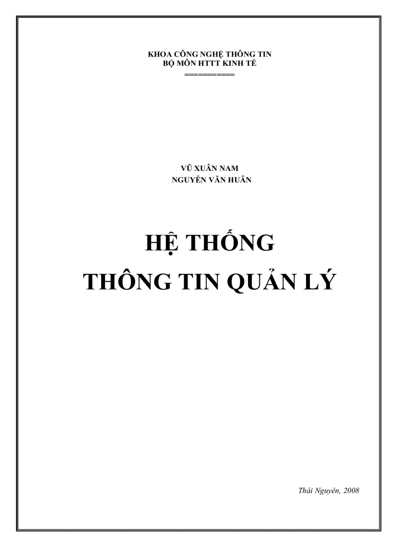 Hệ thống thông tin quản lý