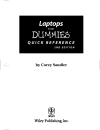 Laptops For Dummies Quick Reference 2nd Edition