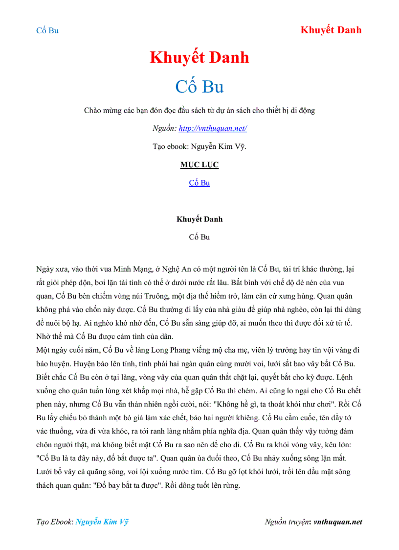 Ebook chuyện Cố Bu