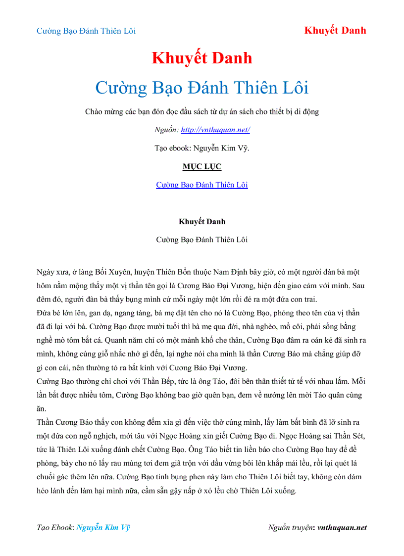 Ebook Cường Bạo Ðánh Thiên Lôi