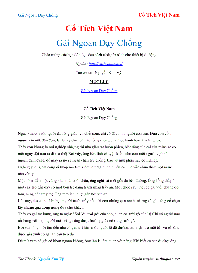 Ebook Gái Ngoan Dạy Chồng