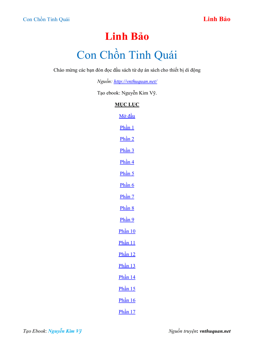 Ebook Con Chồn Tinh Quái