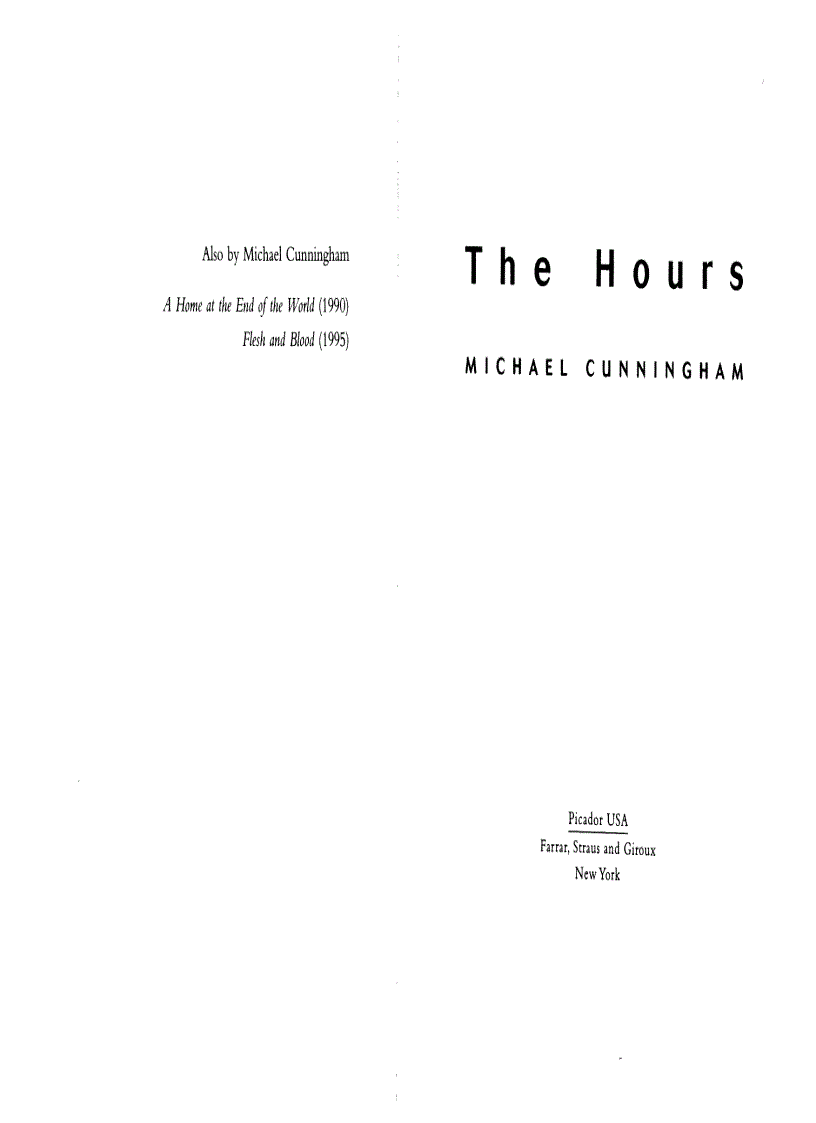 The hours Micheal Cunningham