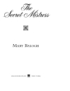 The Secret Mistress Mary Balogh