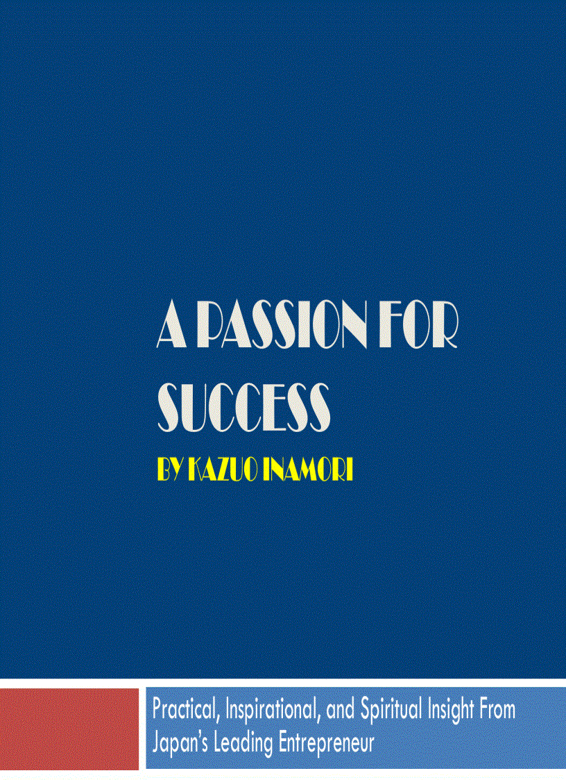 Ebook A Passion For Success Inamori