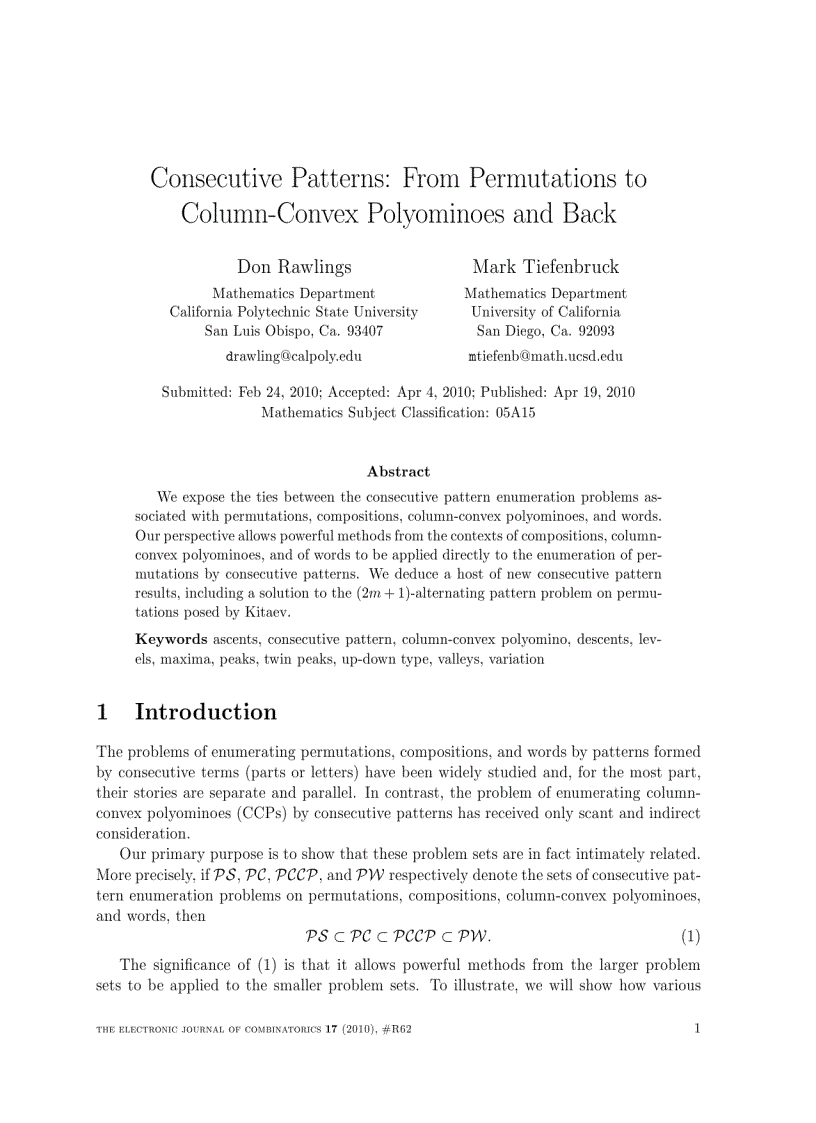 Consecutive Patterns From Permutations to Column Convex Polyominoes and Back