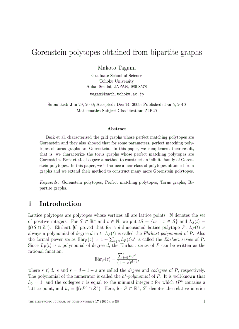 Gorenstein polytopes obtained from bipartite graphs