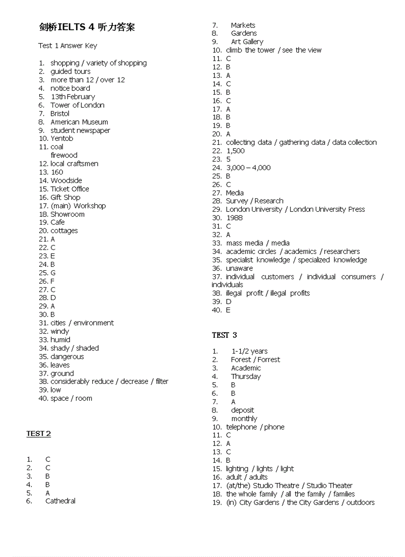 Cambridge Practice for Ielts 4 test 4 1