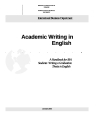 A Handbook for Students Writing a Graduation Thesis in English