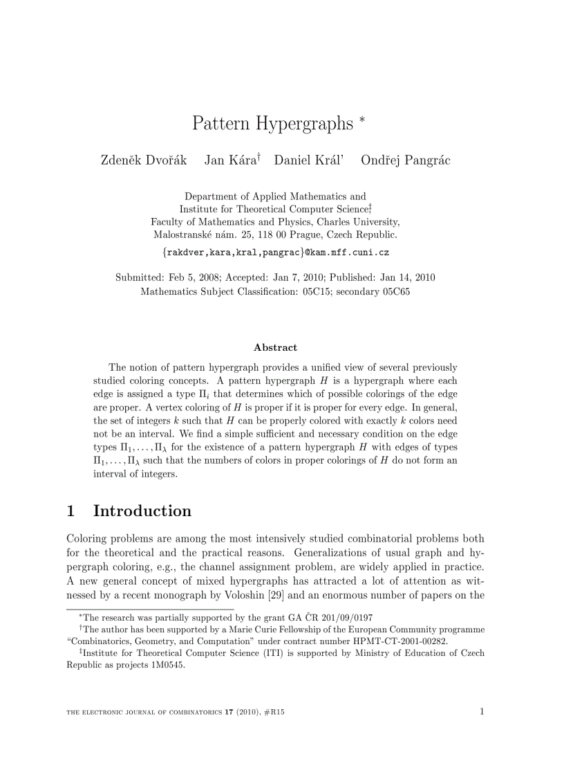 Pattern Hypergraphsv