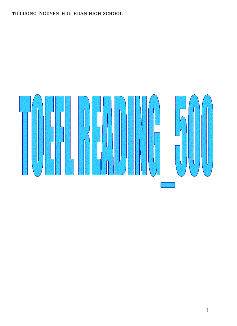 Toefl reading 500