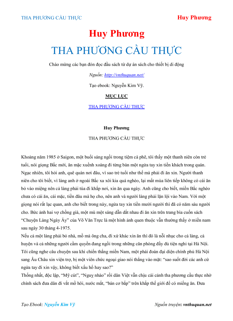 Ebook Tha phương cầu thực