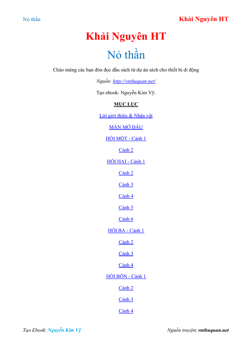 Ebook Nỏ thần Khải Nguyên HT