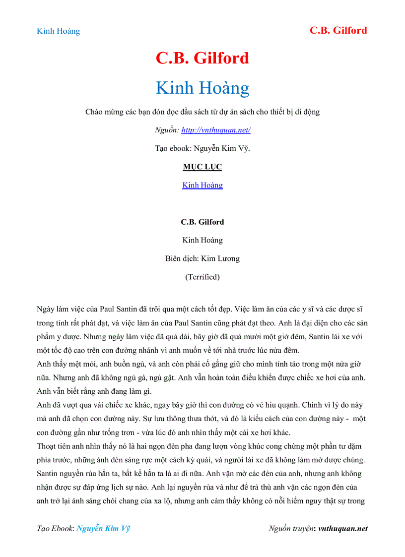 Ebook Kinh Hoàng C B Gilford