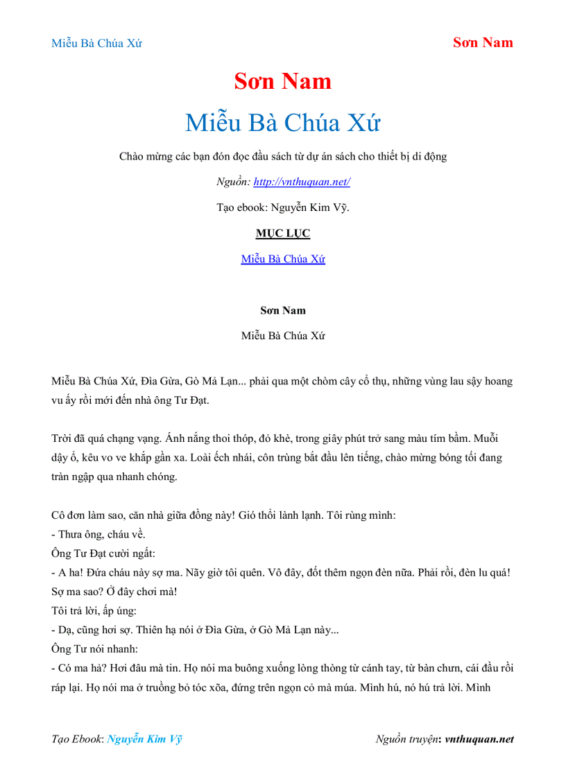 Ebook Miễu Bà Chúa Xứ Sơn Nam