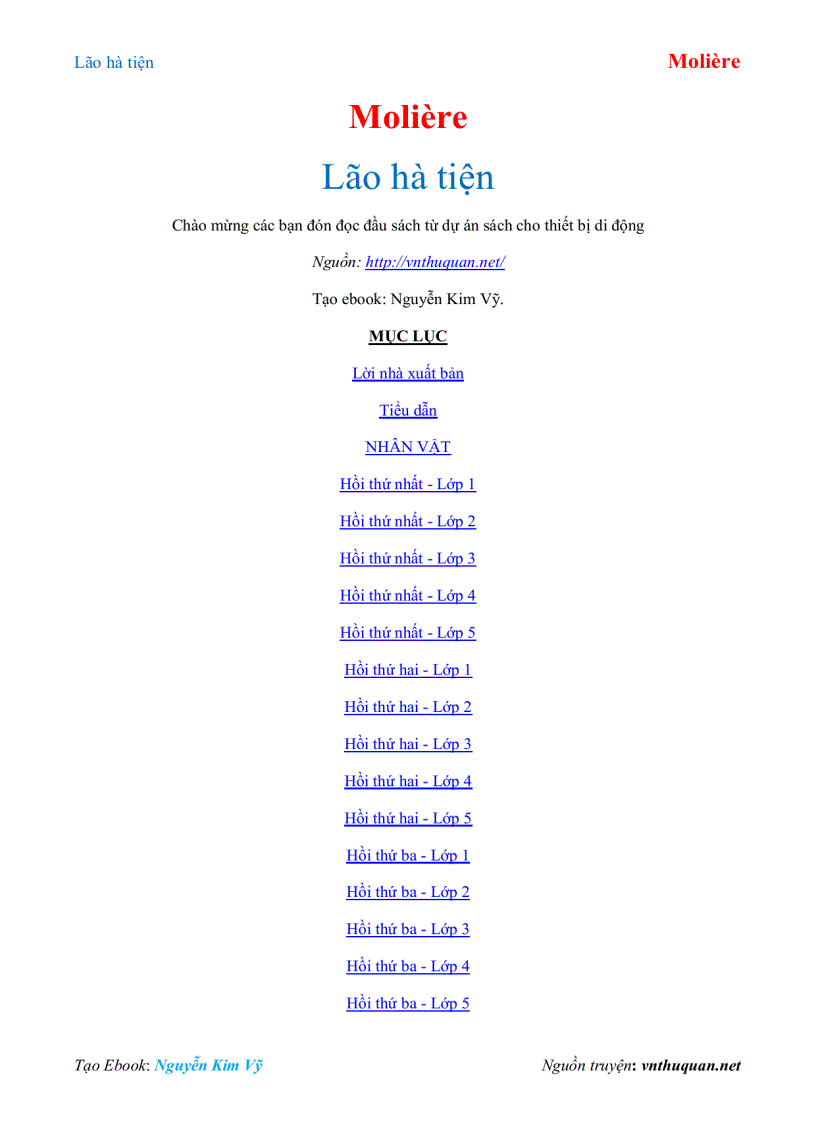 Ebook Lão hà tiện Molière