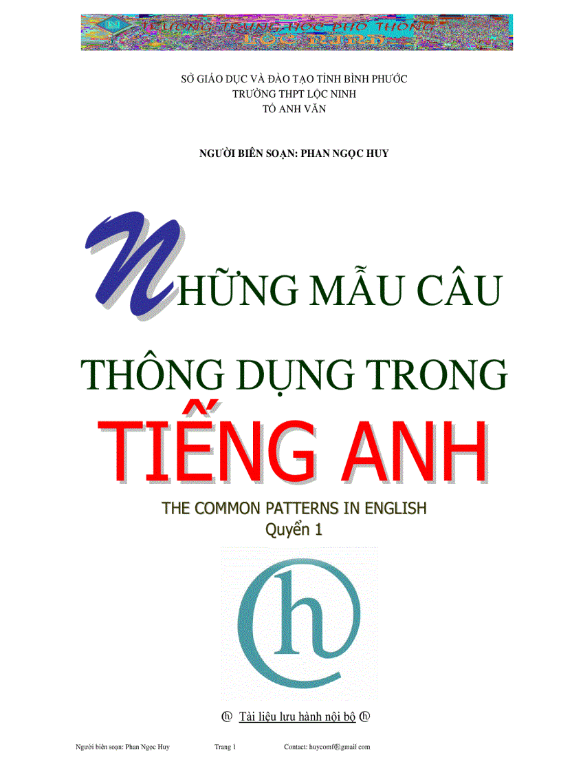 Những mấu câu thông dụng trong tiếng Anh