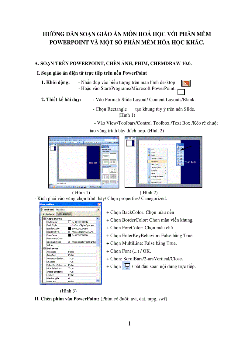 Hướng dẫn soạn giáo án với Power point