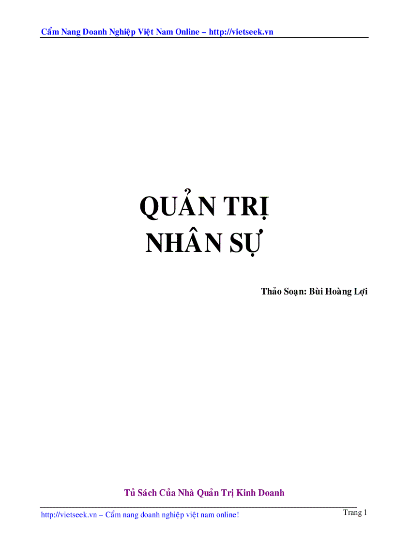 Quản trị nhân sự 1