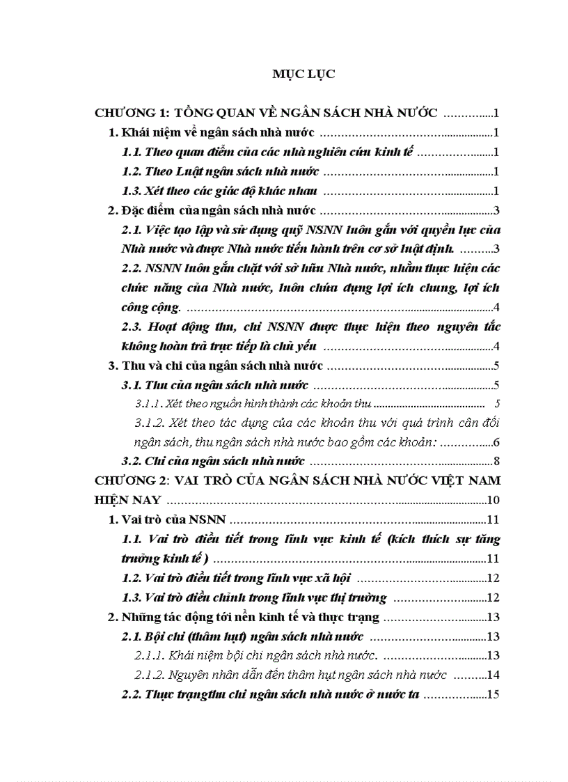 Vai trò của ngân sách nhà nước việt nam hiện nay