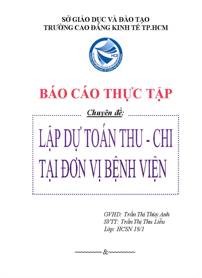 Thực trạng lập dự toán tại đơn vị bệnh viện Nhi Đồng 2
