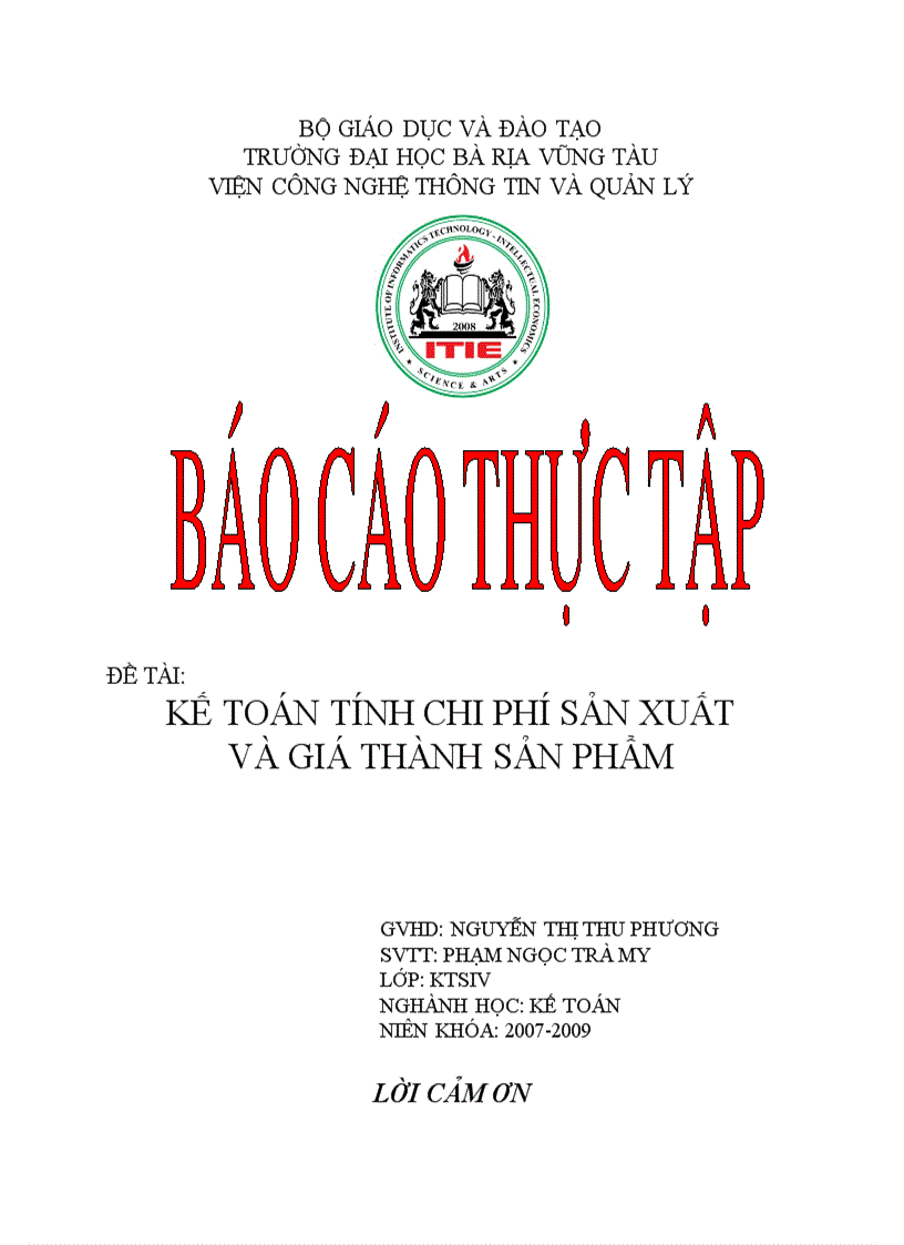 Kế toán tính chi phí sản xuất và giá thành sản phẩm