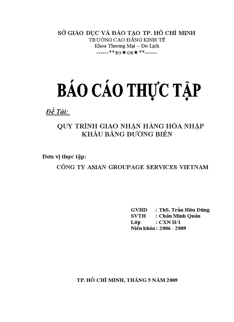 Quy trình giao nhận hàng hóa nhập khẩu bằng đường biển