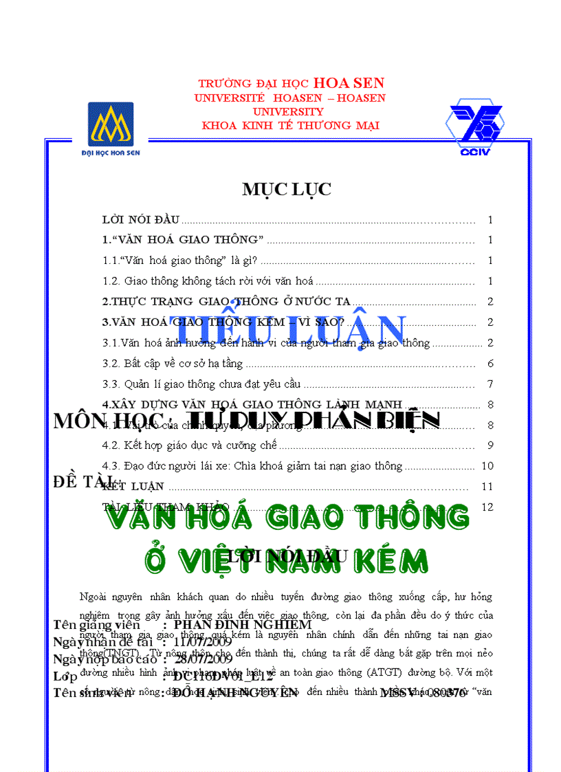 Văn hoá giao thông ở Việt Nam kém