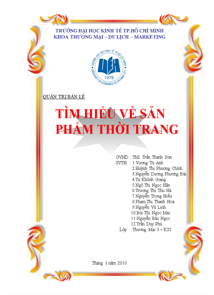 Tìm hiểu về sản phẩm thời trang