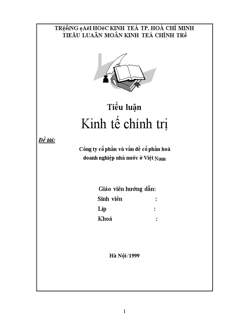 Công ty cổ phần và vấn đề cổ phần hoá doanh nghiệp nhà nước ở Việt Nam