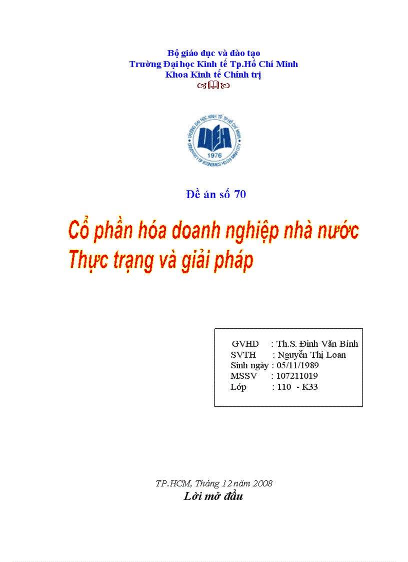 Cổ phần hoá doanh nghiệp nhà nước thực trạng và giải pháp 3