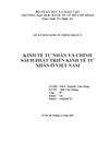 Kinh tế tư nhân và chính sách phát triển kinh tế tư nhân ở VIỆT NAM