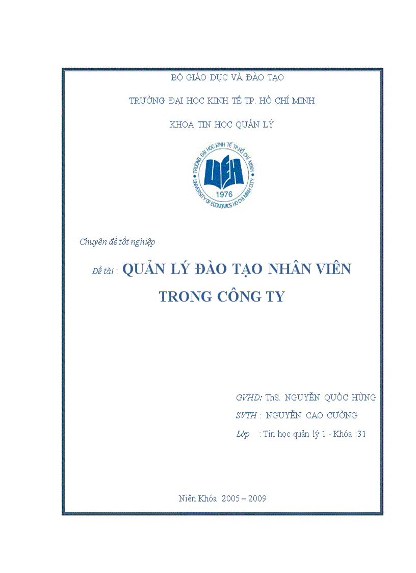 Quản lý đào tạo nhân viên trong công ty