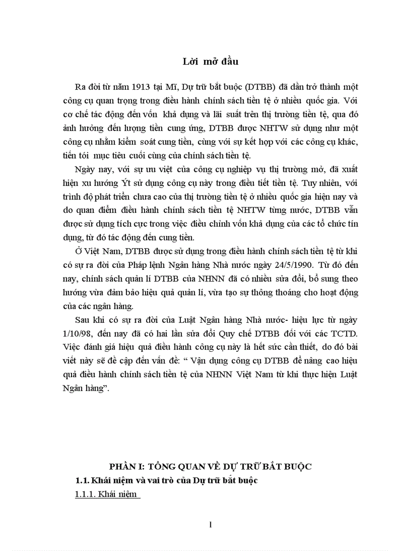 Vận dụng công cụ DTBB để nâng cao hiệu quả điều hành chính sách tiền tệ của NHNN Việt Nam từ khi thực hiện Luật Ngân hàng