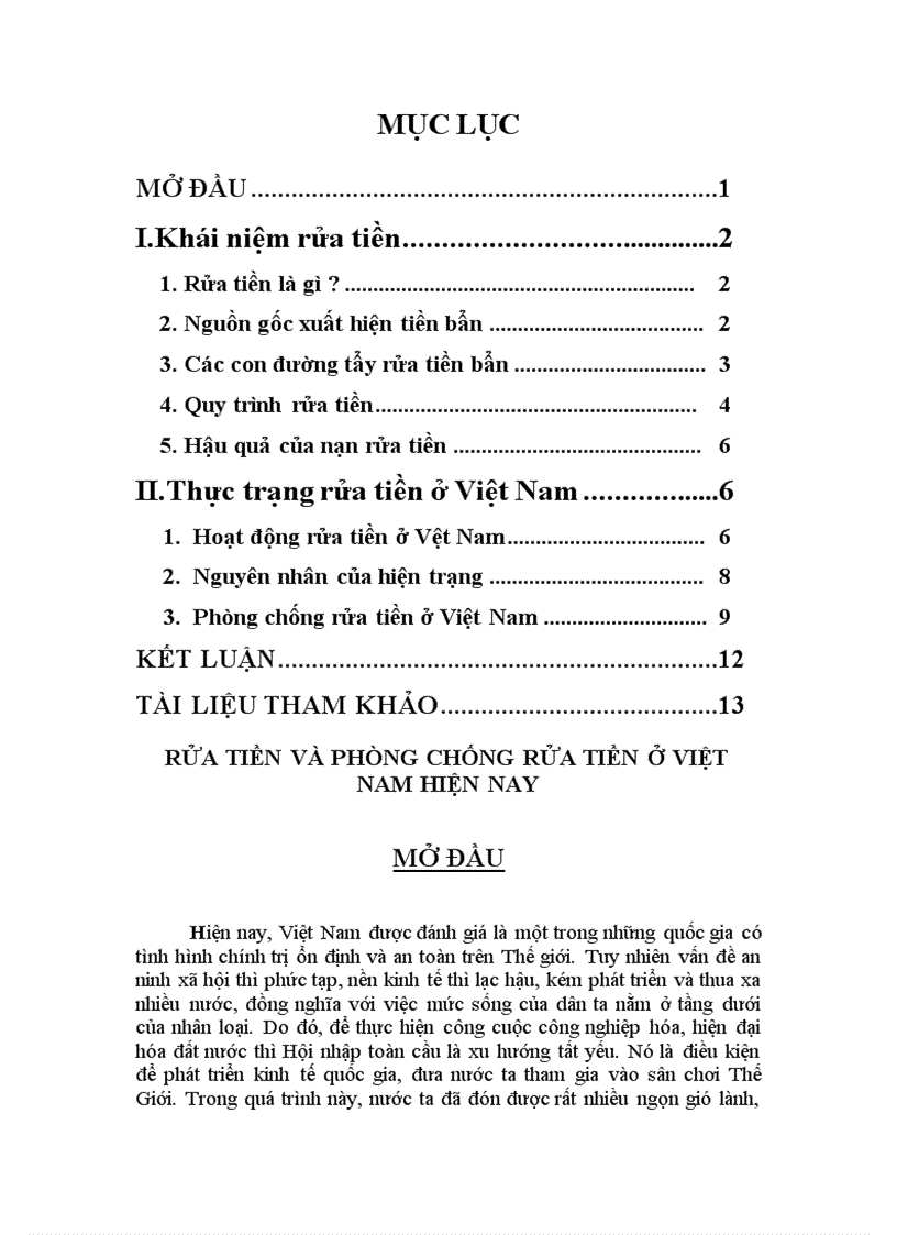 Rửa tiền và phòng chống rửa tiền ở việt nam hiện nay