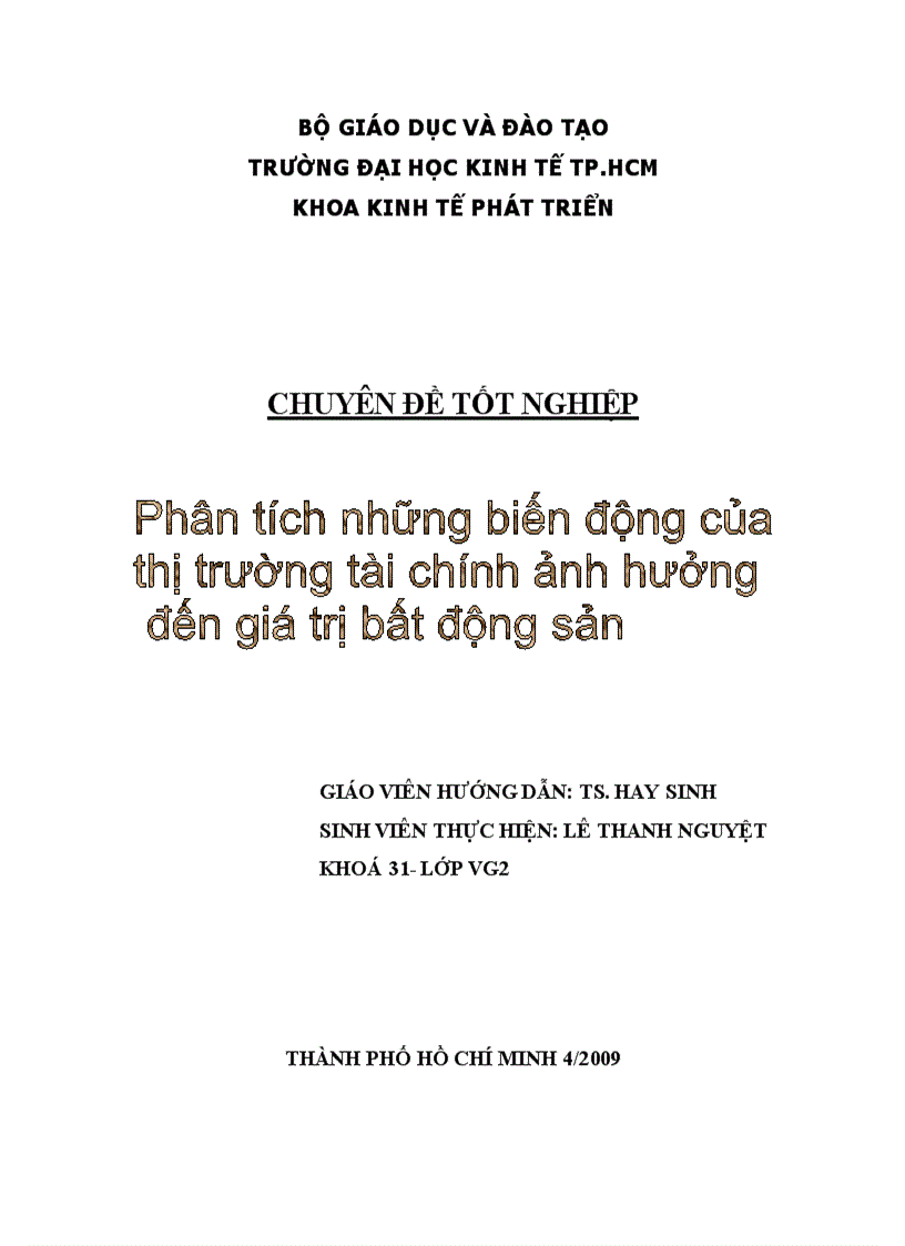 Phân tích những biền động thị trường tài chính tại việt nam hiên nay ảnh hưởng đến giá trị bất động sản 3