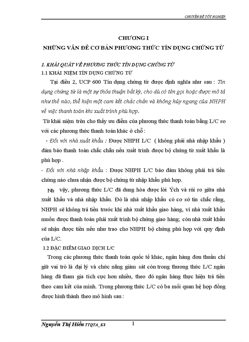 Giải pháp nâng cao chất lượng thanh toán bằng phương thức tín dụng chứng từ tại NHNo PTNT chi nhánh Nam Hà Nội