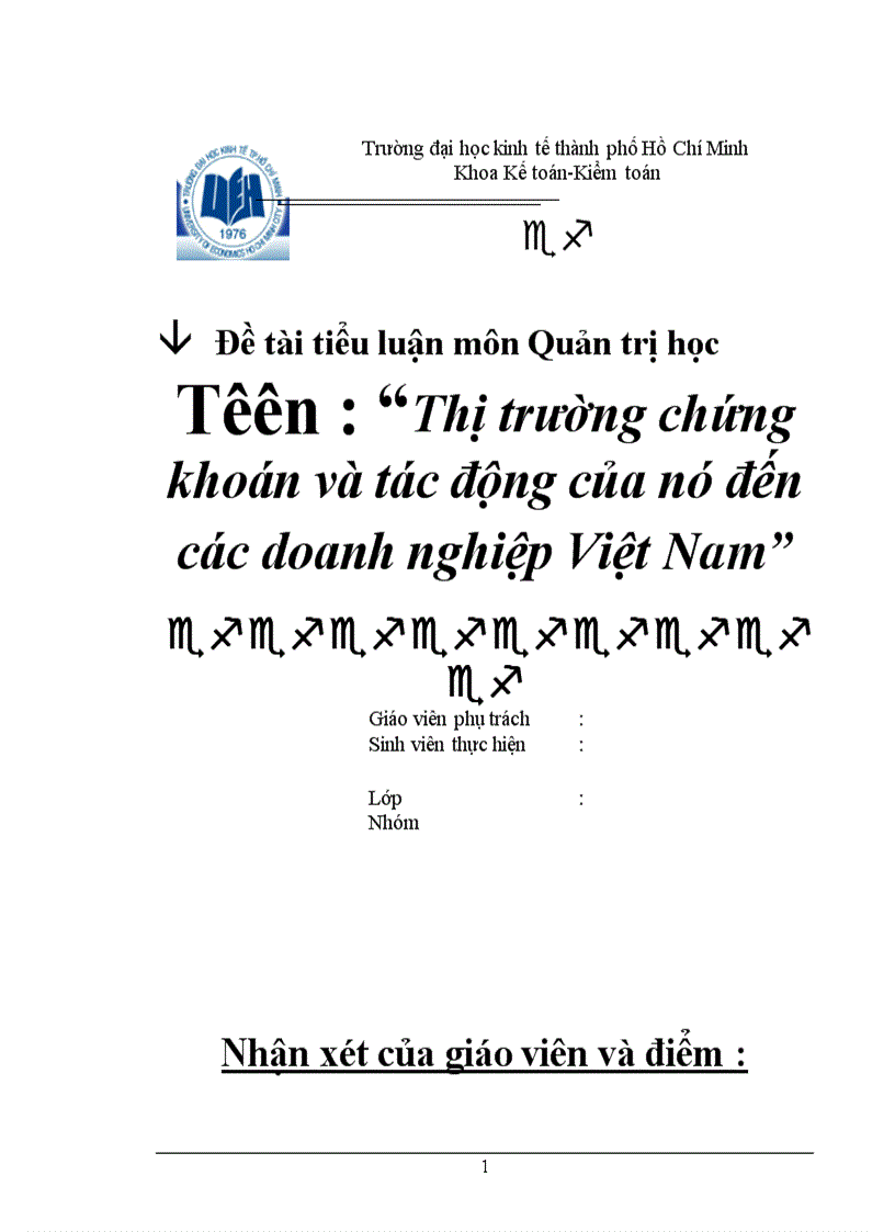 Thị trường chứng khoán và các tác động của nó đến các doanh nghiệp Việt Nam