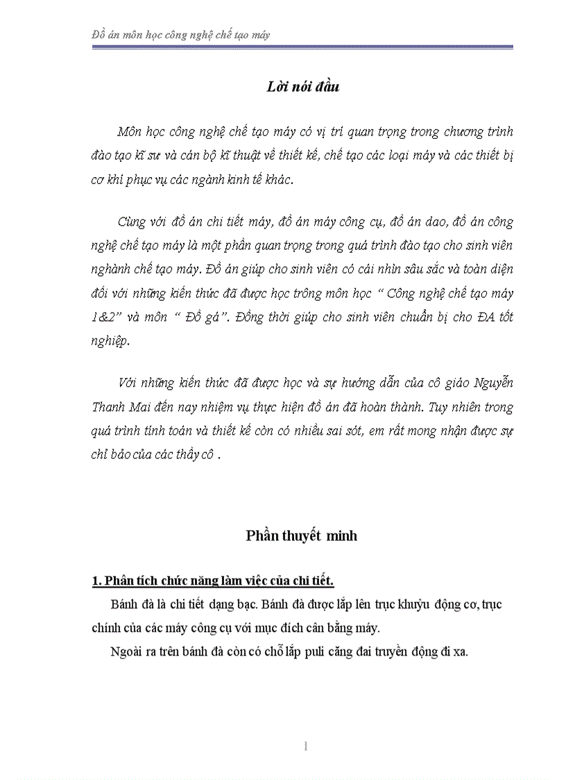 Thiết kế Bánh đà