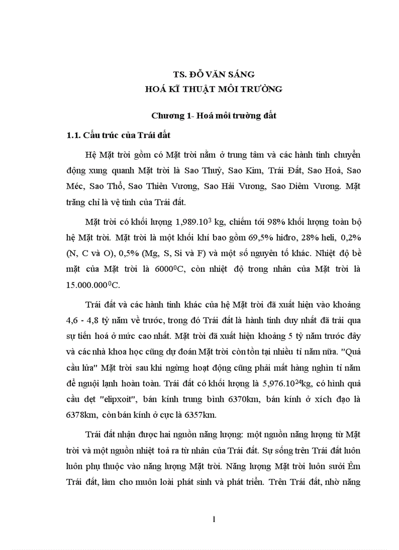 Hoá kĩ thuật môi trường