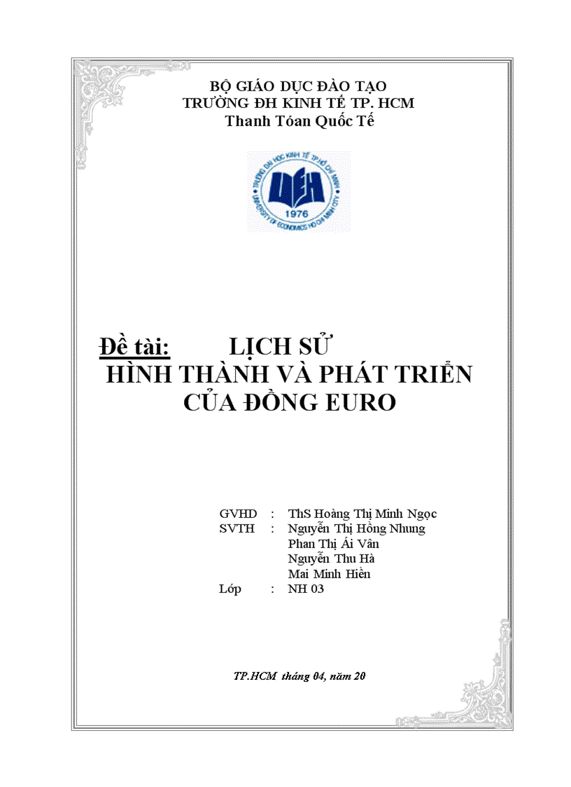 Lịch sử hình thành và phát triển của đồng euro