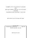 Nghiên cứu ứng dụng và đánh giá kết quả phẫu thuật nội soi cắt túi mật tại Bệnh viện Đại học Y Hà Nội 3