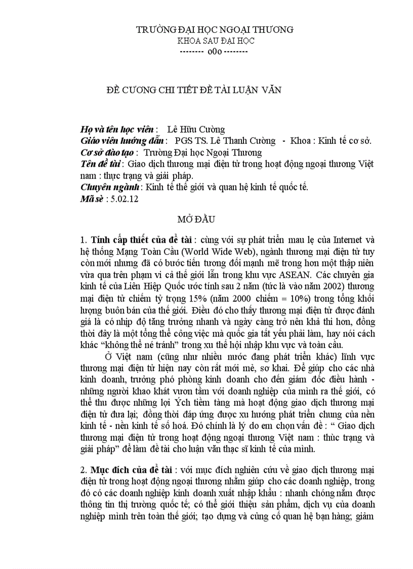 Giao dịch thương mại điện tử trong hoạt động ngoại thương Việt nam thực trạng và giải pháp 1