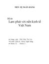 Lạm phát với nền kinh tế Việt Nam