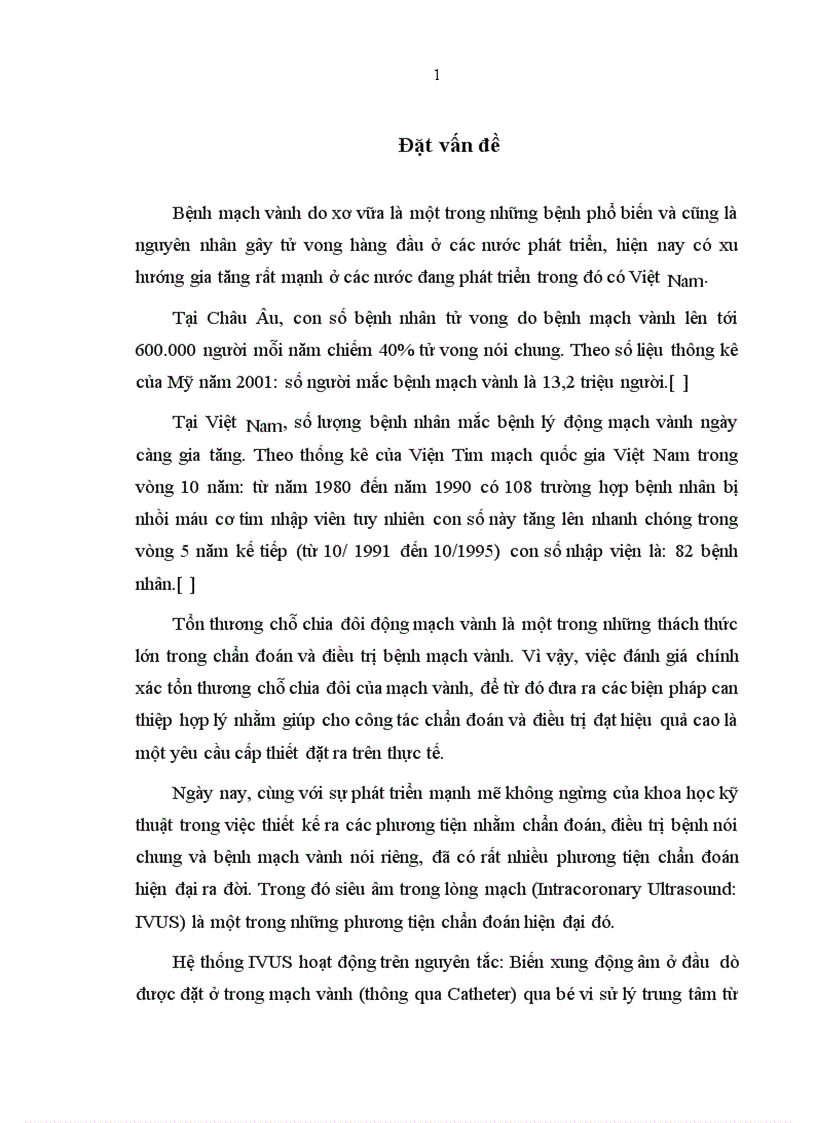 Vai trò của siêu âm trong lòng mạch IVUS trong việc đánh giá mức độ tổn thương mạch vành tại vị trí chia đôi 1