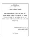 Những giải pháp nâng cao hiệu quả hoạt động thanh toán quốc tế theo phương thức tín dụng chứng từ tại ngân hàng xuất nhập khẩu việt nam chi nhánh 1